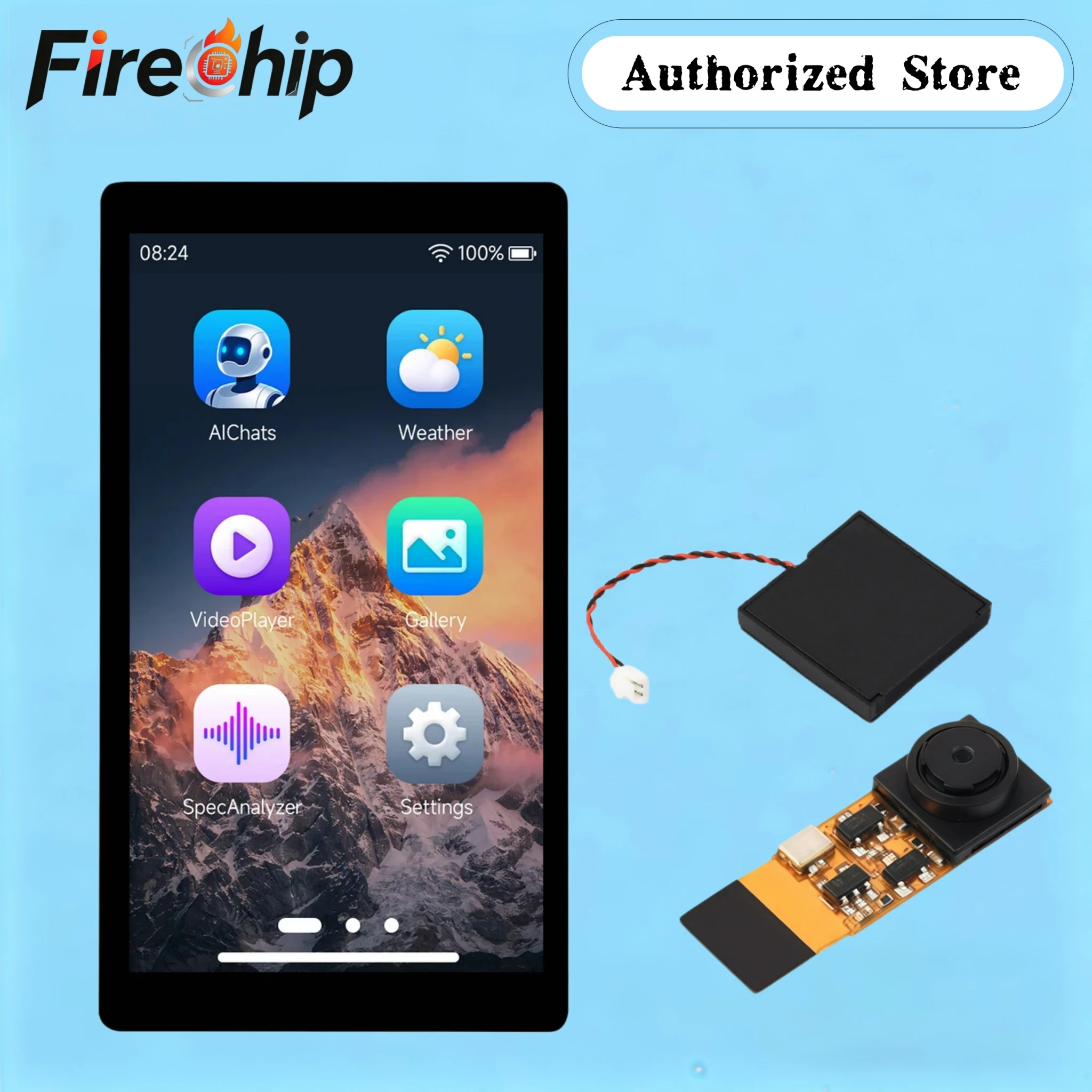 Waveshare ESP32‑P4‑WIFI6 5‑Inch Touch LCD Development Board, Integrated Audio Input Output, for AI Interaction Voice Control