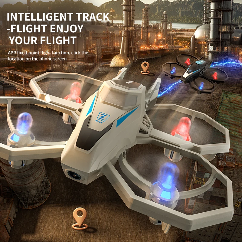 2.4G 4CH RC Drone with 8K Camera Remote Control Quadcopter 3D Flip Drone Helicopter LED Light Kids Flying Aircraft Altitude Hold