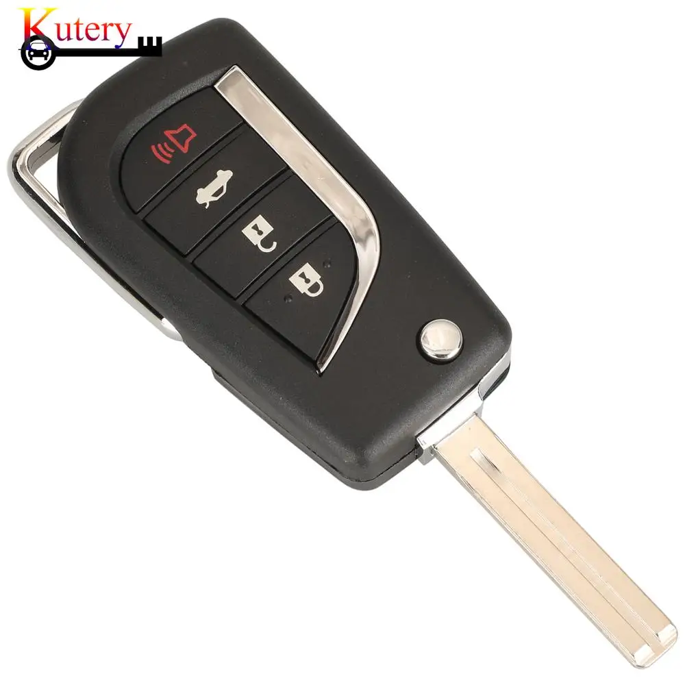 Jingyuqin HYQ12BFB składany zdalny inteligentny klucz samochodowy dla Toyota Camry Corolla RAV4 EX 2018-2020 315MHz ID-H(8A) Chip 4 przyciski TOY48