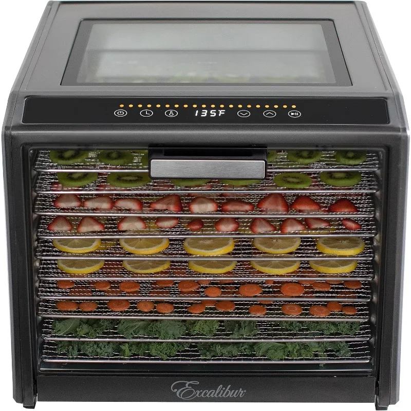 Excalibur Electric Food Dehydrator Performance Series 10-Tray with Adjustable Temperature Control Stainless Steel Drying Trays