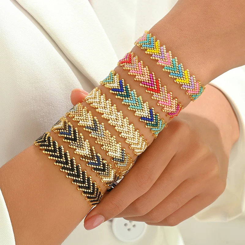 

ZHONGVI Multi Color Dainty Arrow Series Trendy Handmade Jewelry Hawaii BOHO Fashion Beaded Bracelets Gifts for Her