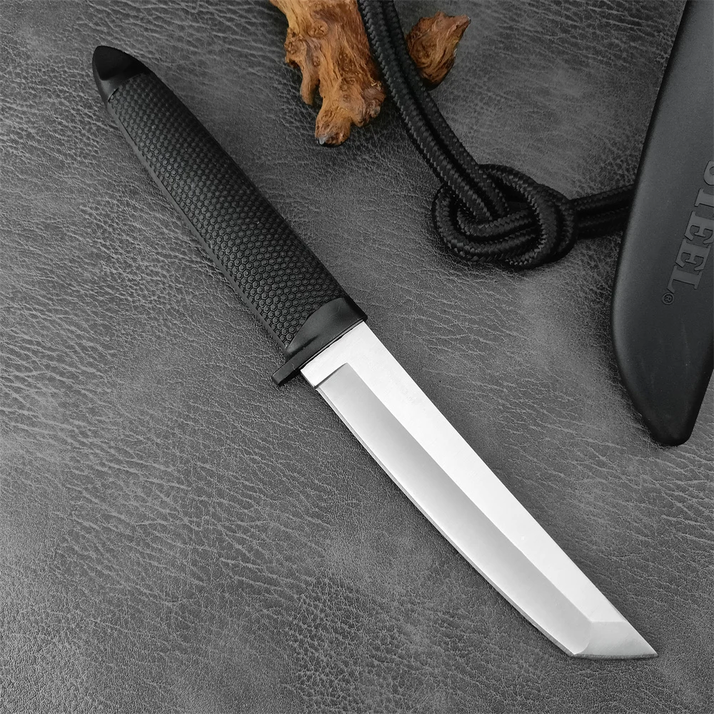 Cold 20TL Portable Fixed Tanto Knife 8Cr13Mov Blade Nylon Fiber Handles Military Tactical Knife Self-defense EDC Multitool