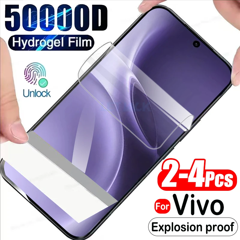 

2-4Piece Anti-Shatter Hydrogel Film for Vivo X300 Pro Full Cover Screen Protector for Vivo X300 Soft Silicone Protective Film