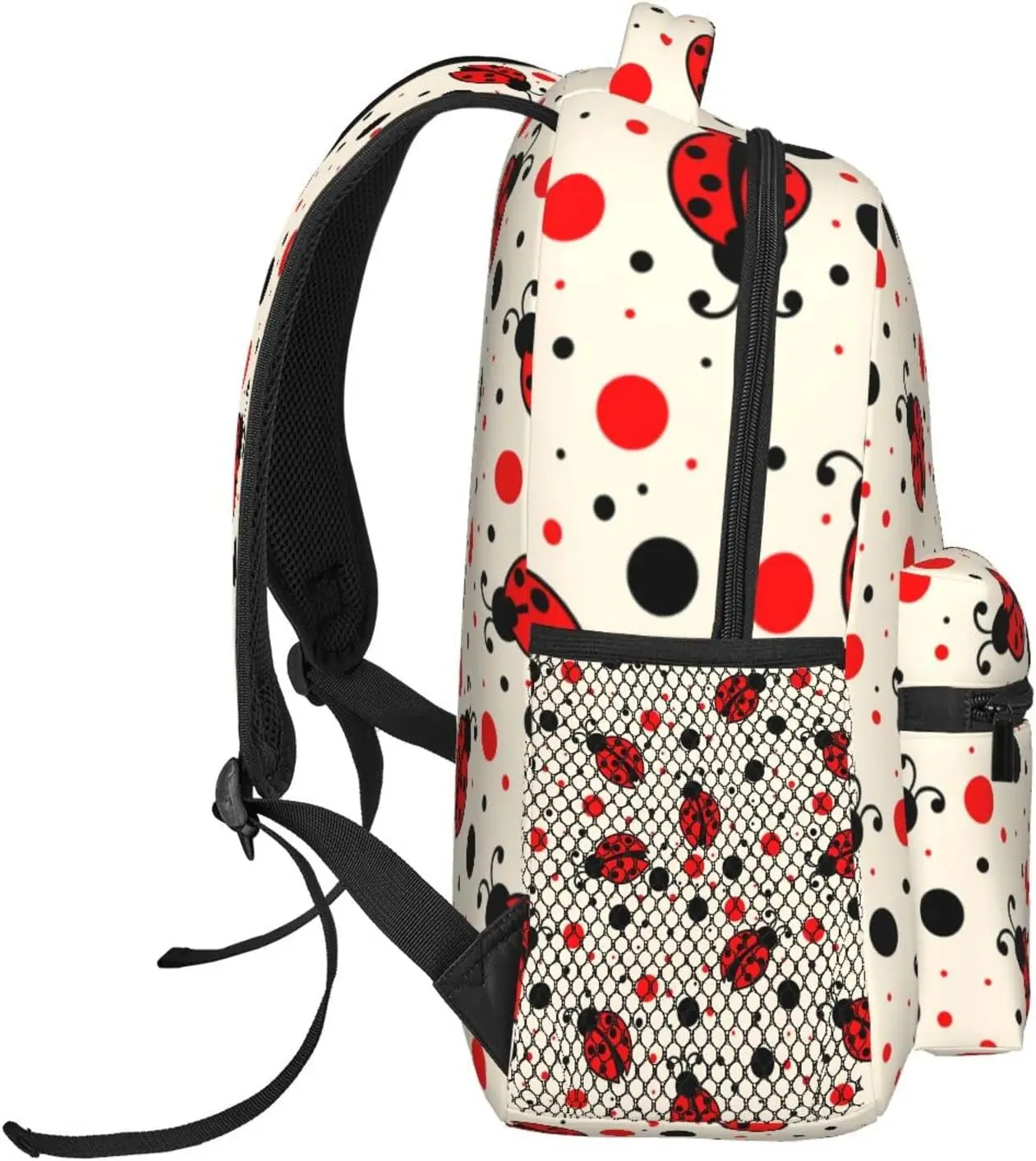 Red Black Polka Dots Ladybugs Stylish Casual Backpack Purse  Laptop Backpacks Computer Daypack For Work Business Travel