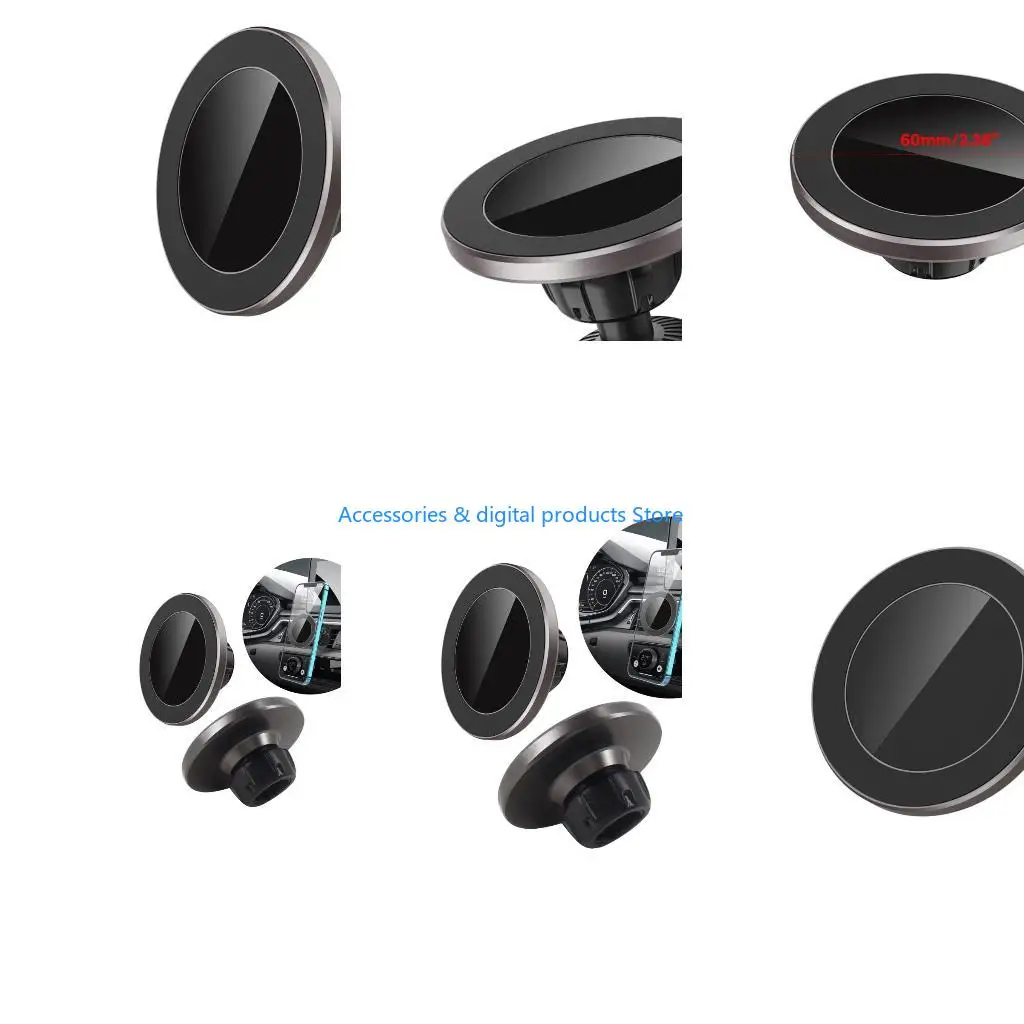77JD Car Mount Base for 17mm Joint Ball Vents Phone Holder for Magsafing 14/15 Series
