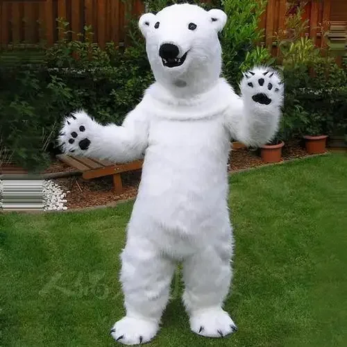 [TML] Cosplay polar bear Mascot Costume sea bear Cartoon character costumes Advertising Costume Party Costume animal carnival