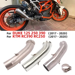 Escape de escape de motocicleta, tubo médio modificado, silenciador de moto para KTM DUKE RC 125 250 390 RC390 390 2017-2020, 51mm