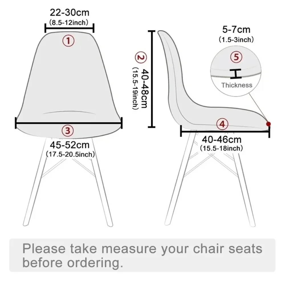 Waterproof Shell Chair Cover Spandex Armless Back Chair Covers Stretch Washable Slipcover Protector for Home Office Hotel Solid