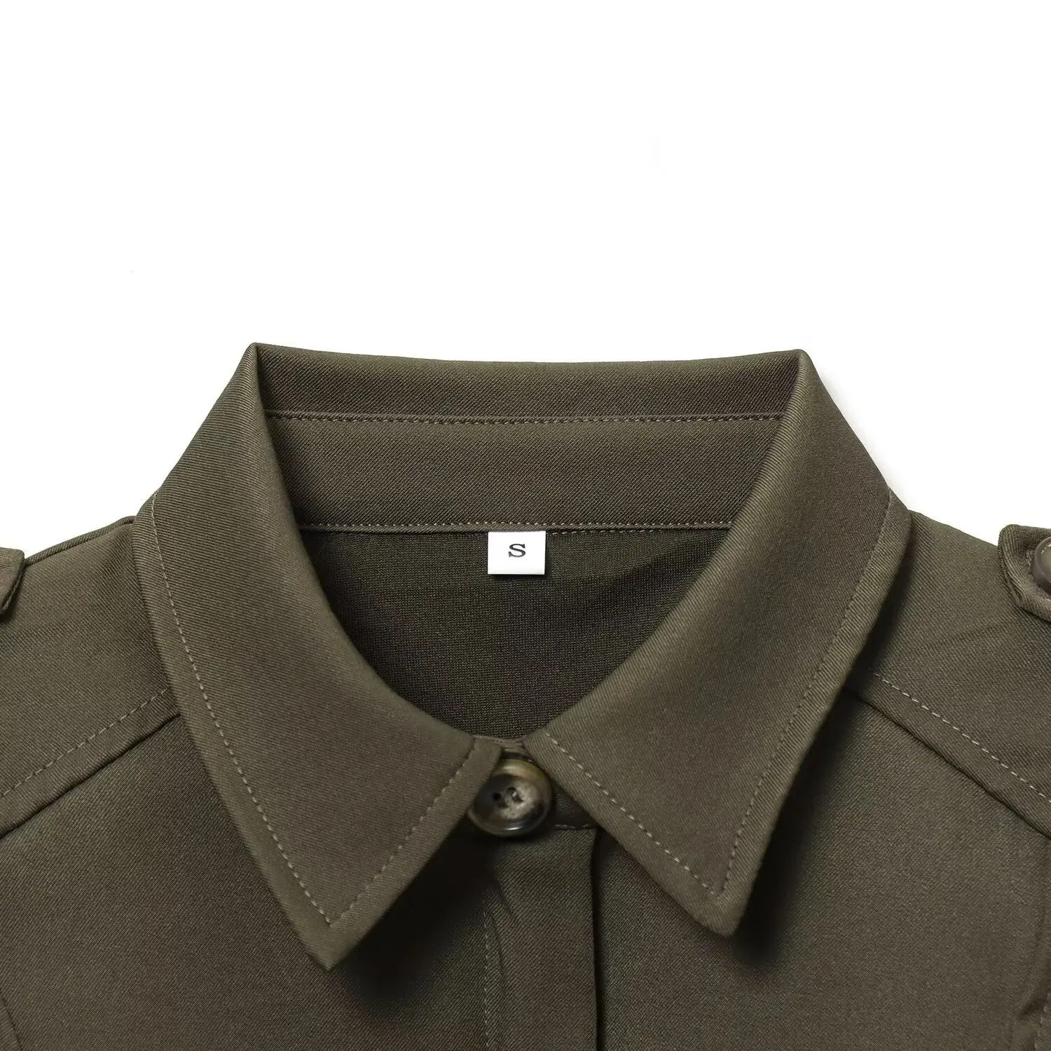 Vestido E Curto em Camadas Deco com Ombreiras Nova Chegada de Outono para Mulheres Vestido Casual de Manga Longa C...