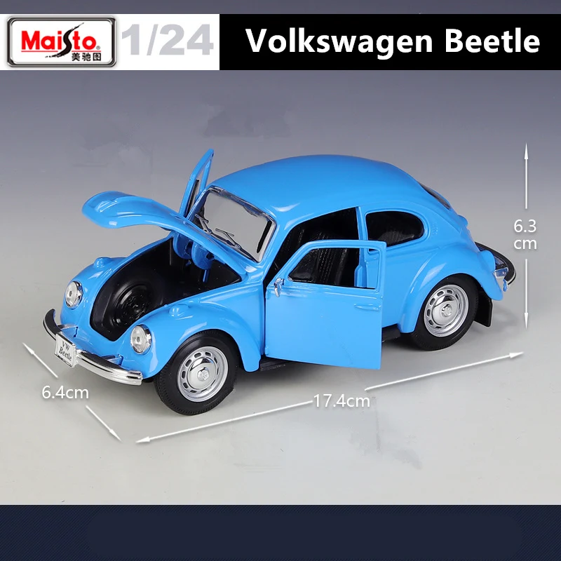 Maisto Assembly Version 1:24 Volkswagen Beetle Alloy Car Model Diecasts Metal Toy Car Vehicles Model Simulation Childrens Gifts