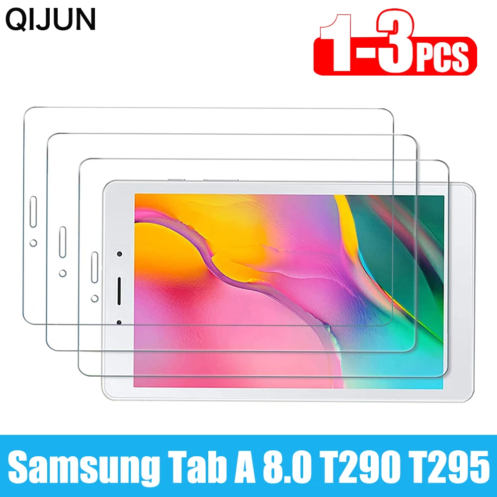 3Pcs Tempered Glass Protective Film For 2019 Samsung Galaxy Tab A 8.0 SM-T290 SM-T295 T297 Screen Protector Glass Protection