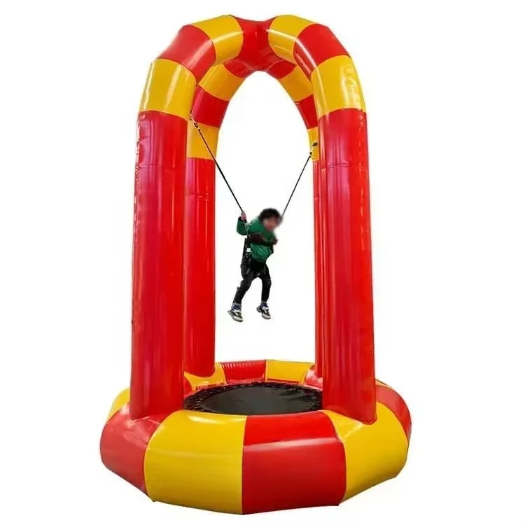 Zhenmei Factory Supply Garden Outdoor Inflatable Bungee Jumping Trampoline for Kids and Adults