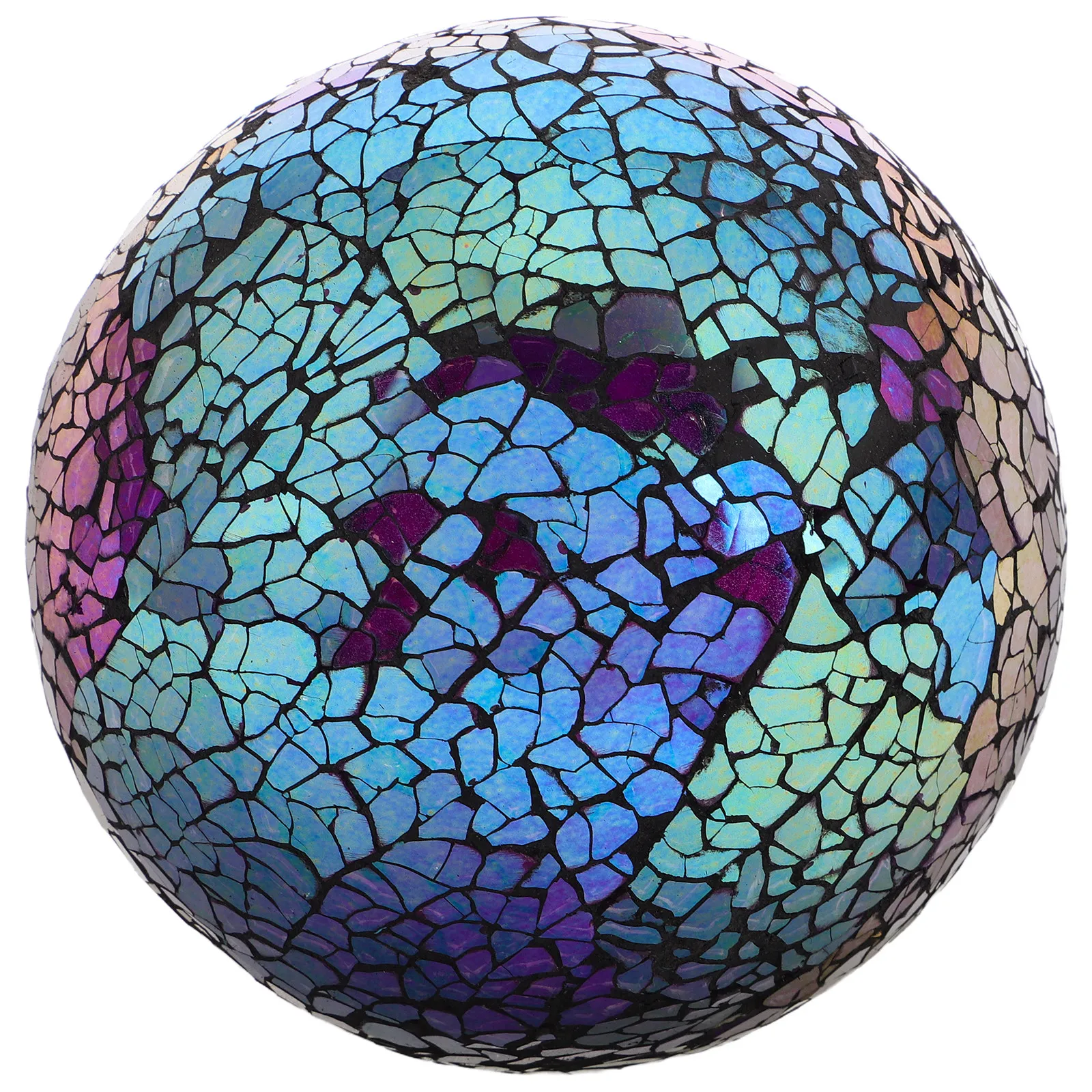 Set 3 Mosaic Decorative Glass Ball Garden Orbs Sphere 4 Inch Colorful Reflective Garden Decoration Glass Balls