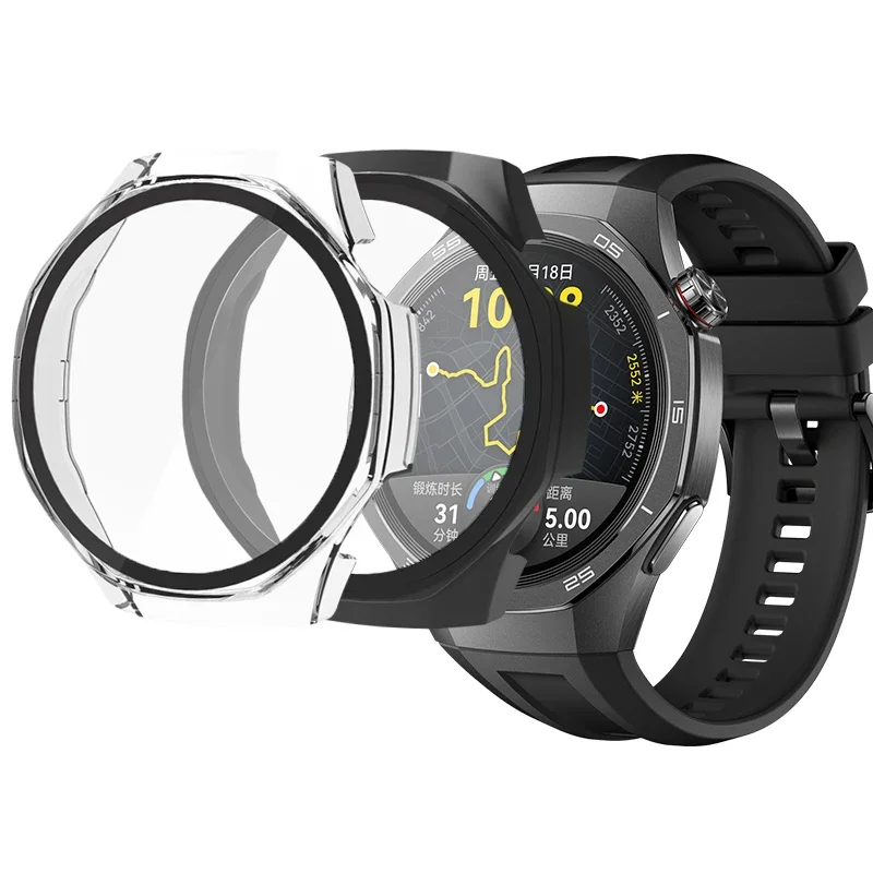 Glass Case for Huawei Watch GT5 Pro 46mm Smartwatch Waterproof Wrap-around Anti-scratch Fit for Huawei Watch GT5 Pro 46mm