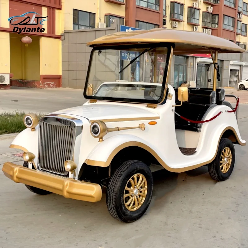 Made In China Classic Retro Golf Cart Vintage Electric Club car Specially Designed For Wedding Hotel Sightseeing Travel Business