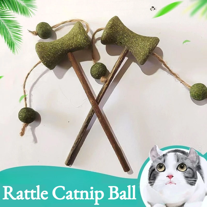 Hochet CatNip balle pour Kitty Nip jouets pour chat jouet naturel herbe-aux-chats de toutes races, chat lécher balle jouets qui fascinent les chats