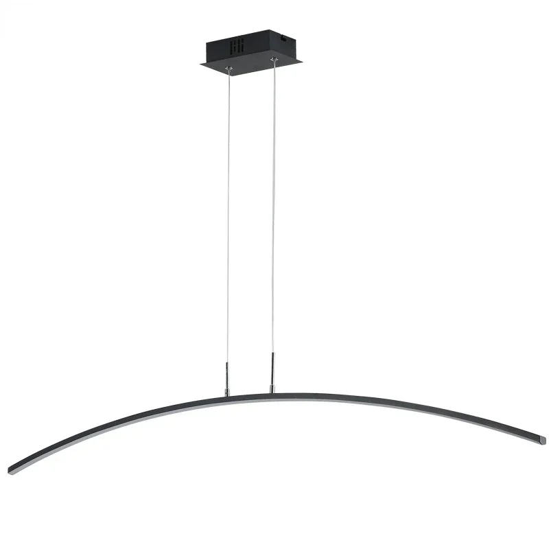 Imagem -06 - Luzes Pingente Modernas com Controle Remoto Lâmpada Pendurada Led Forma de Arco Branco e Preto Iluminação para Sala de Jantar Bar Cozinha Lustre