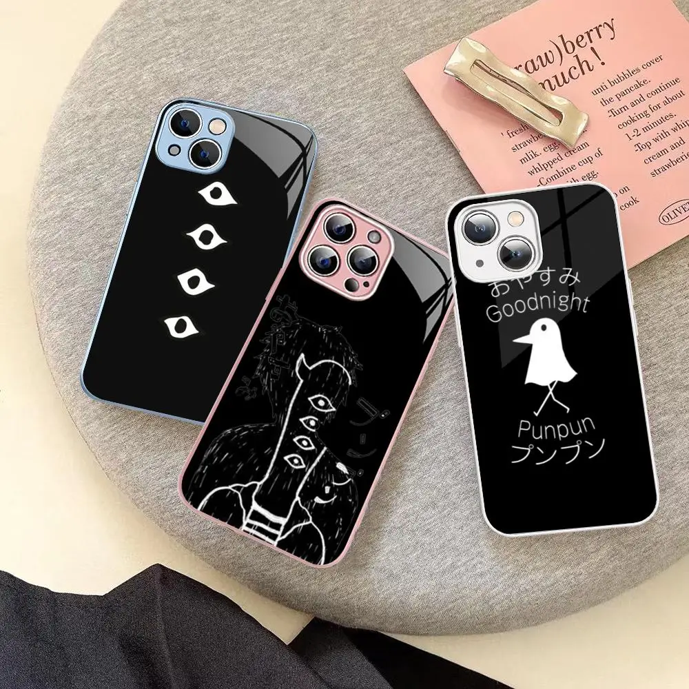 

Goodnight Punpun Phone Case Tempered Glass For iphone 14 13 12 11 Pro Mini XS MAX 14Plus X XS XR Fundas