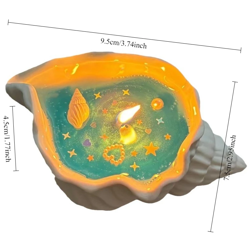 قطعة واحدة من الشموع العطرية المستوحاة من المحيط اليدوية لديكور غرفة المعيشة والمكتب المنزلي - براعة بلاستيكية