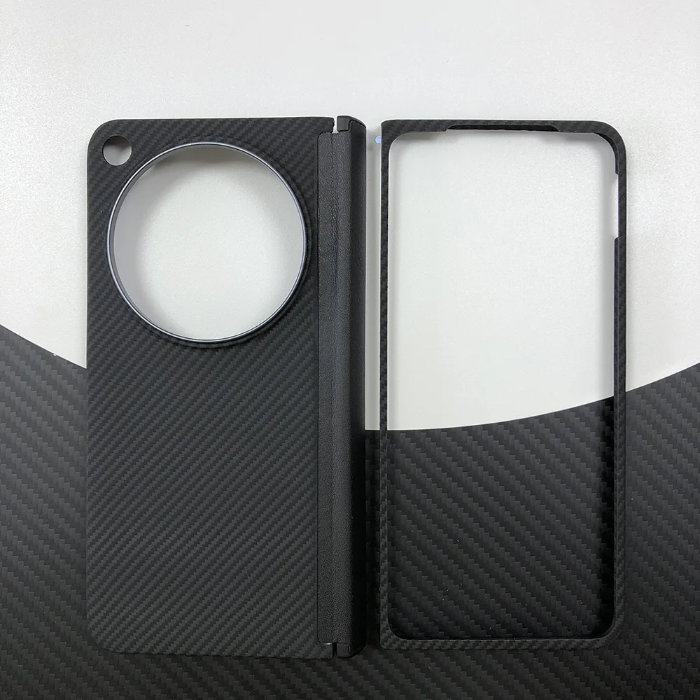 

Black case for OPPO Find N3 fn3 Kevlar Aramid Carbon Fiber case lightweight Non-Slip Anti-Glare Magnetic Wireless charging