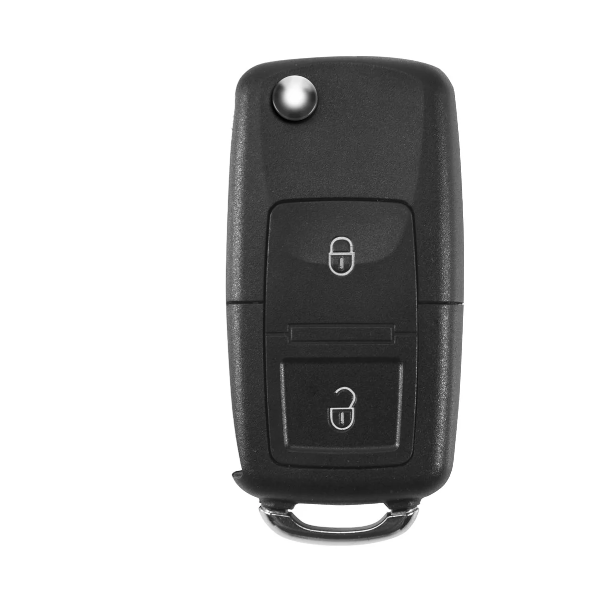 Replacement 2 Button Keyless Entry Remote Flip Folding Car Key Fob Shell Case and Button Pad Compatible with Golf MK4