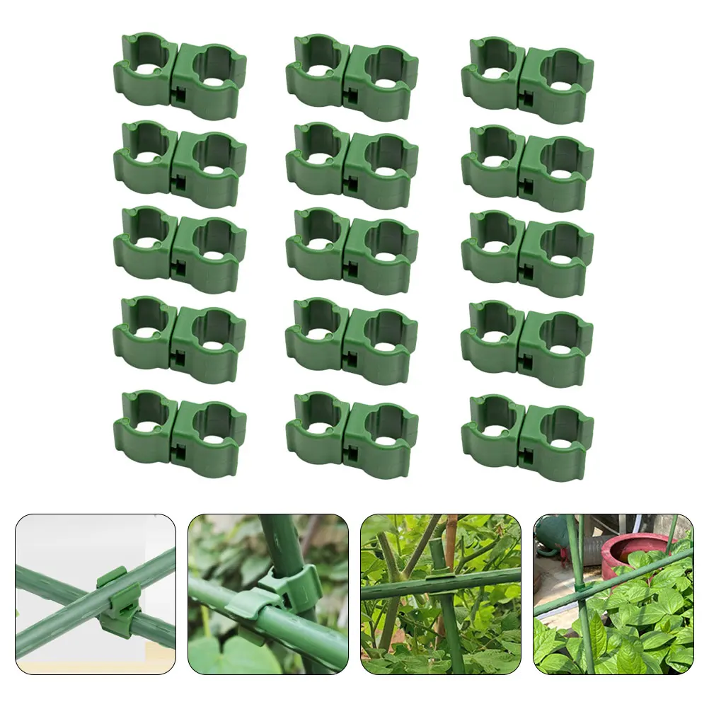 

50 Pcs Plant Trellis Connector Climbing Vine Accessories Plastic Cane Buckle Garden Rattan Bracket Stable Gardening Tool