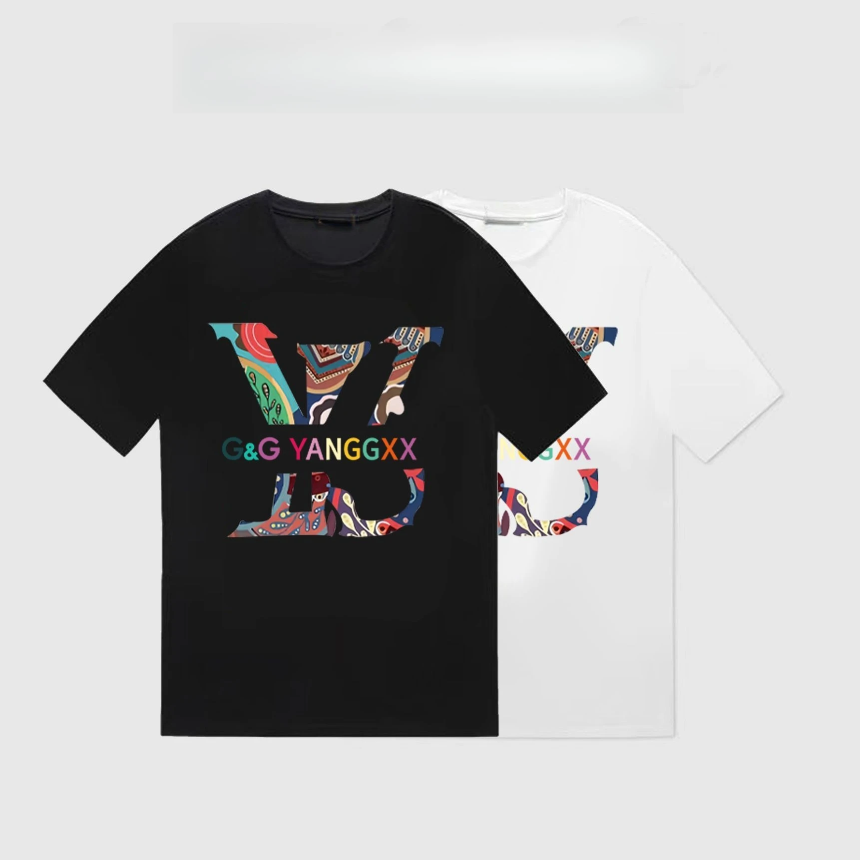 

French G & G YNGGXX Light Luxury Trendy Brand Summer New Couple Printing Short-sleeved T-shirt Men and Women of The Same Style