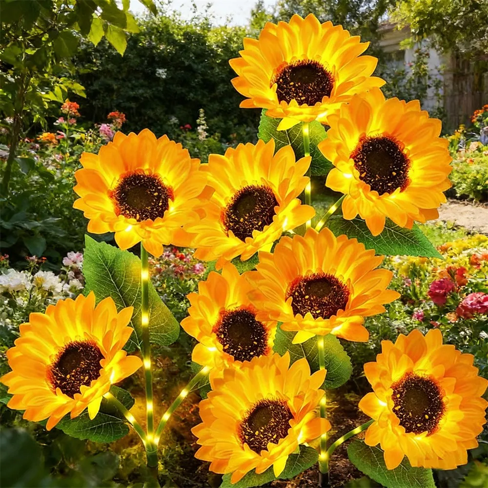 

LED Solar Sunflowers Flower Light Home Decorative Flower Lights Garden Decoration Lawn Lamp Waterproof Landscape Flower Light