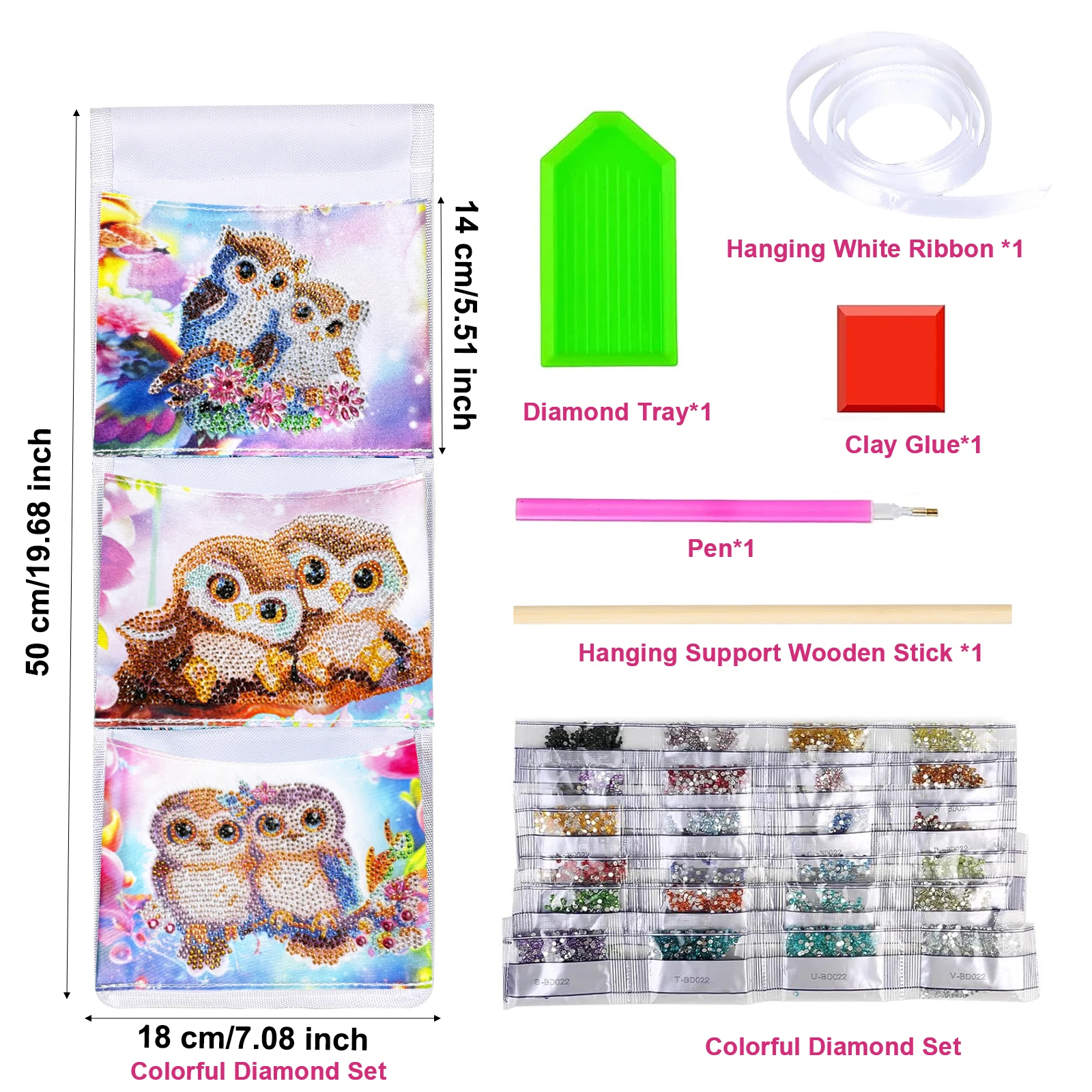 1pc/Set DIY Animals Diamond Painting Storage Bags Waterproof Storage Bags Diamond Art Kits Diamond Painting Wall Hanging Bags