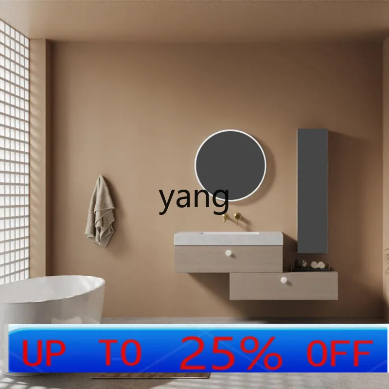 CX princess wind warm color split-level cabinet combination cabinet bathroom full mirror storage