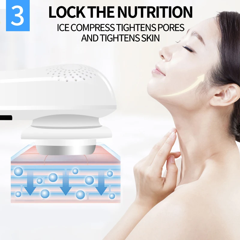 Multifunctional V Facial Beauty Care Face Massage LED Light Hot Cool Face Lifting  Wrinkle Removal Skin Massage Whiting Machine