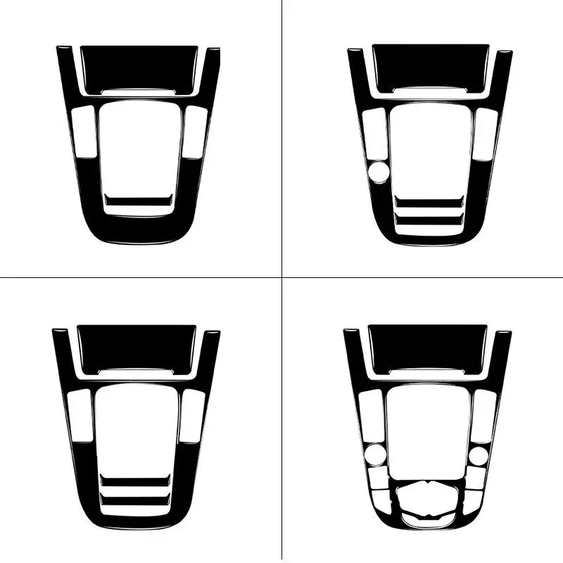 Car Central Gear Shift Panel Trim Frame Cover Soft PVC Plastic For Audi A4 B8 2009-2016 A5 2009-2016 Q5 2009-2017 Piano Black