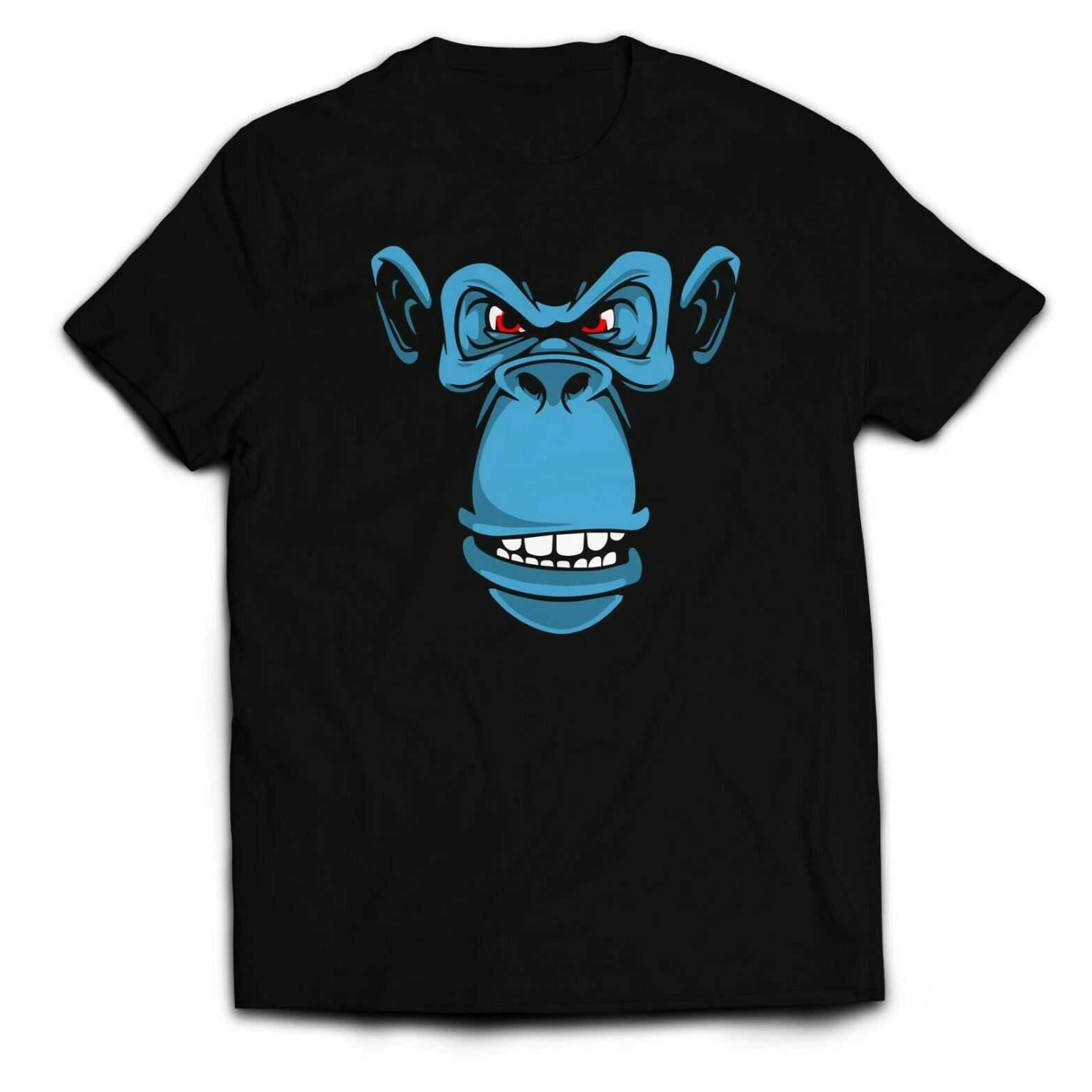 

Blue Monkey Face Printed Premium Mens Casual T-Shirt Summer Cotton Short Sleeve O-Neck Unisex T Shirt New S-3XL