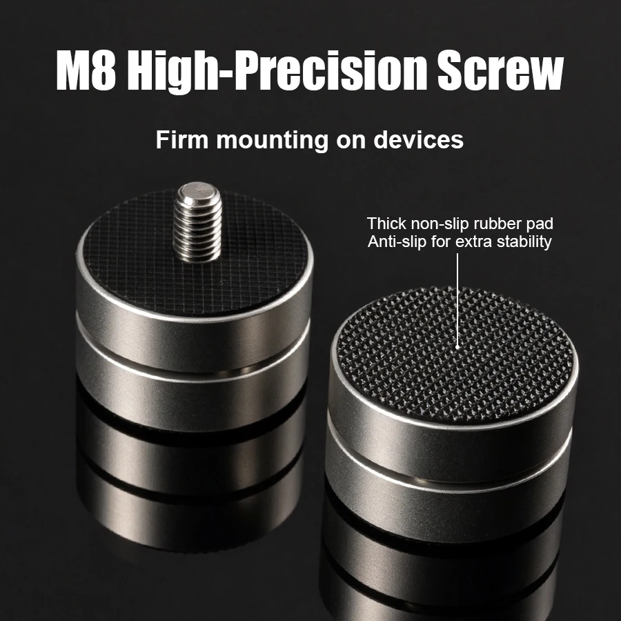 4 Stück Audiophile Lautsprecher-Isolationsspikes, Verstellbare Stoßdämpfende Füße aus Aluminiumlegierung für HiFi-Verstärker, Mixer, Plattenspieler, CD-Player – Detail 3