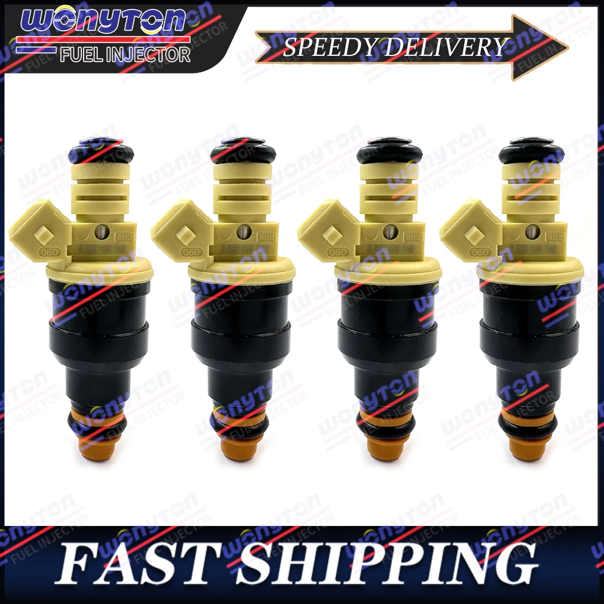 4pcs OE Fuel injectors 0280150749 For 1989-1992 Volvo 740 940 2.3L