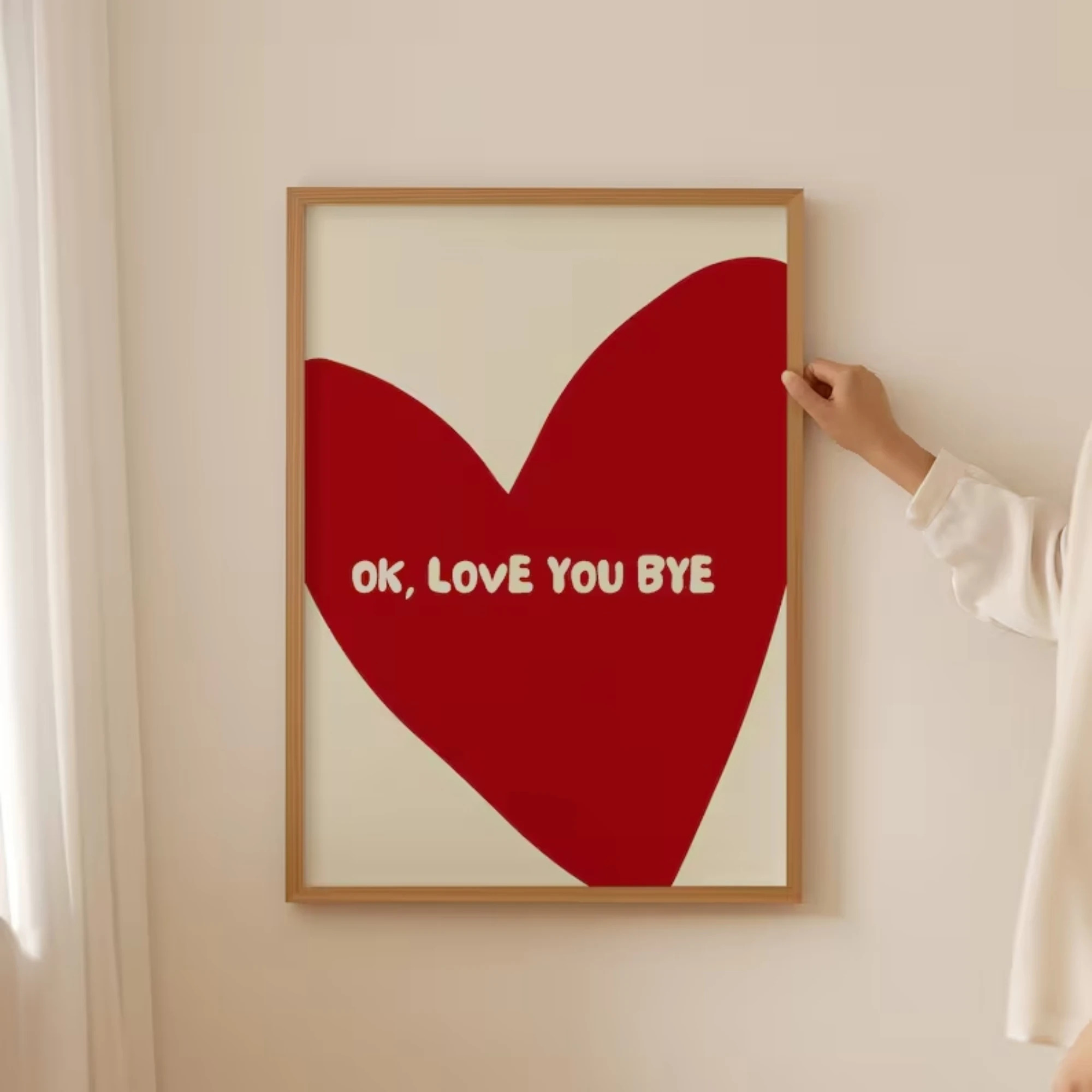 Ok Love You Bye Olivia Dean, impresión artística de pared, pintura en lienzo, póster, imagen para sala de estar, dormitorio, decoración del hogar