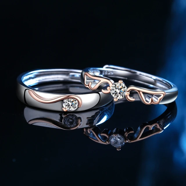 Rose gold rings for couples deals