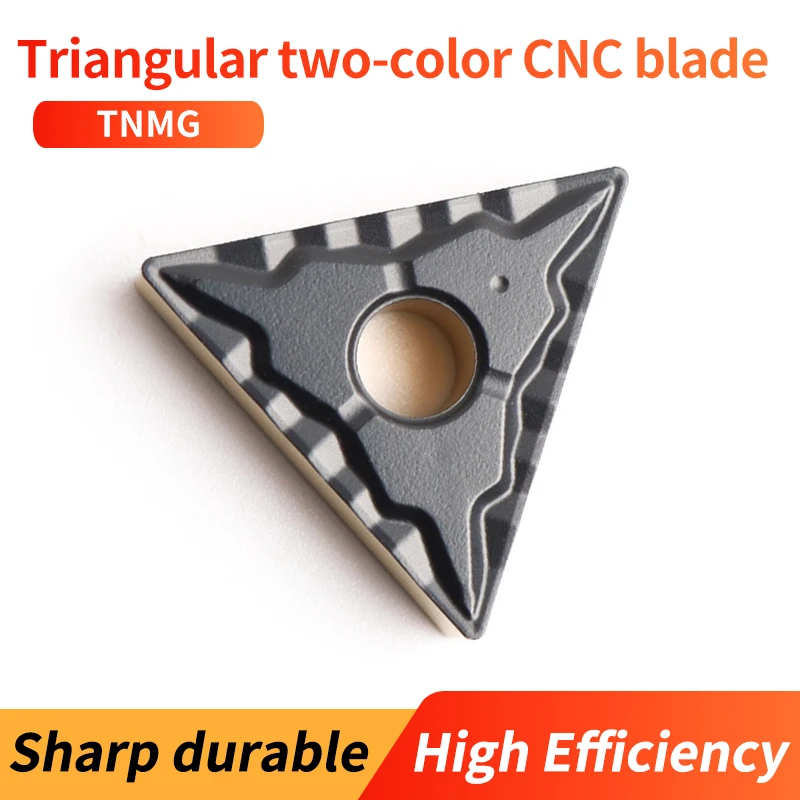 

VOKET Triangular two-color CNC blade TNMG160404/08/12-43 LF9218 steel part