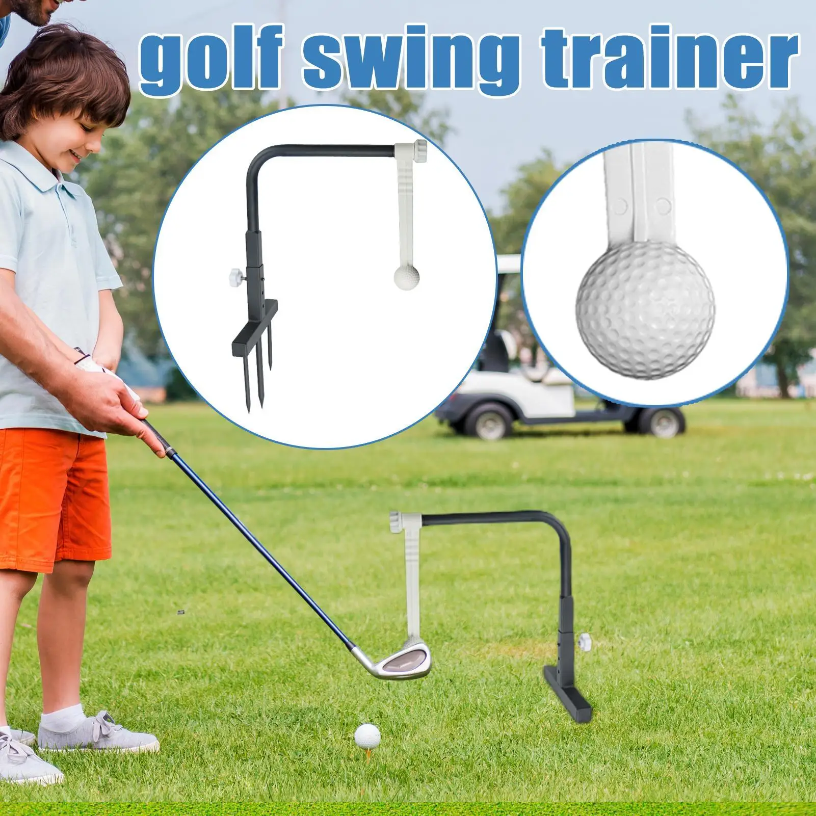 

Тренажер для свинга для гольфа, регулировка высоты, инструмент для гольфа, тренировочное пособие для игры в гольф, для занятий спортом на заднем дворе, на открытом воздухе, дома