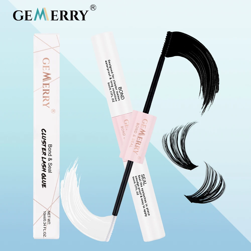 GEMERRY 5ml Lash Bond and Seal Cluster Lash Glue for DIY Eyelash Extension Long Retention Waterproof Lash Glue for Lash Clusters