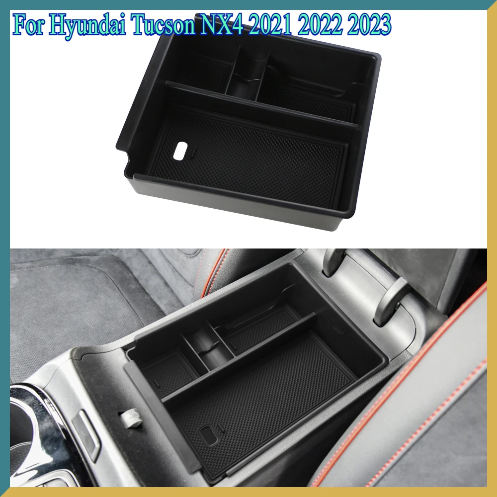 

Для Hyundai Tucson NX4 2021 2022 2023, центральная консоль автомобиля, ящик для хранения, подлокотник, лоток для хранения, автомобильные аксессуары для интерьера