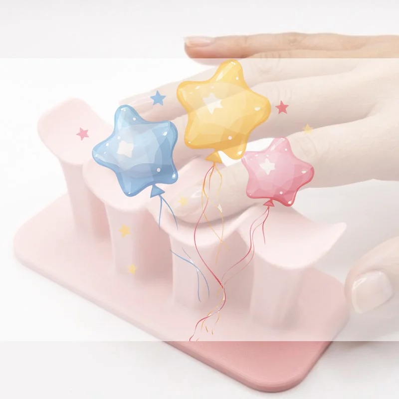 Four-Slot Nail Finger Support Stand Stable Base Non-Slip Nail Hand Pillow Finger Separator Ergonomic