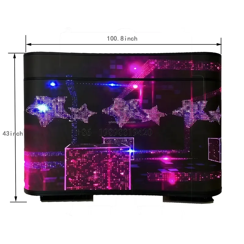 Wmwmnu Customized Size P2.5 Indoor LED Booth DJ Front Desk Display Screen with 800cd Brightness and 3840Hz customized product