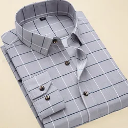 Fashion Lapel Button All-match Printed Shirts Men's Clothing 2023 Autumn New Oversized Casual Tops Long Sleeve Korean Shirt