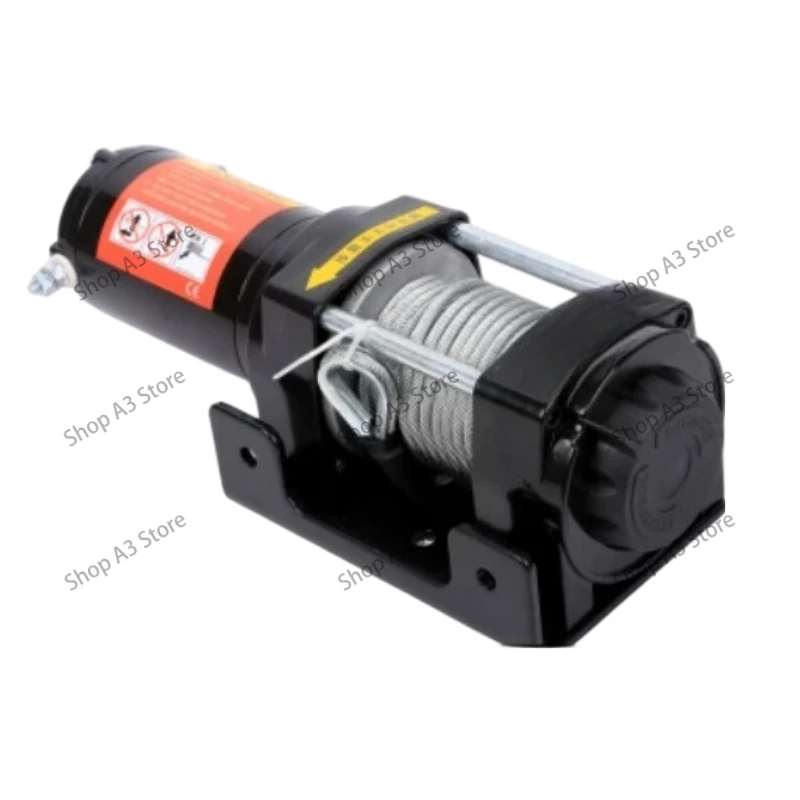 3000lbs Electric Off-Road Self-Recovery Winch, 12V/24V Optional Vehicle Traction Winch