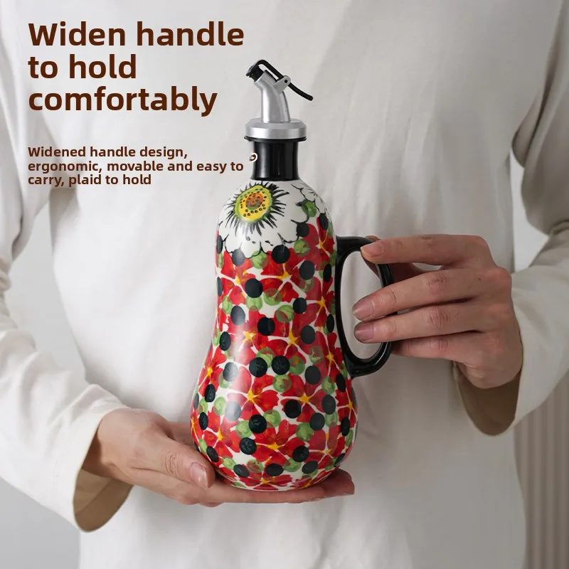 

Ручная роспись, бутылка для масла Cerc, большая емкость, кухонное хранилище, бутылка для соуса Vinaiette, скандинавская Sle, домашняя кухонная утварь