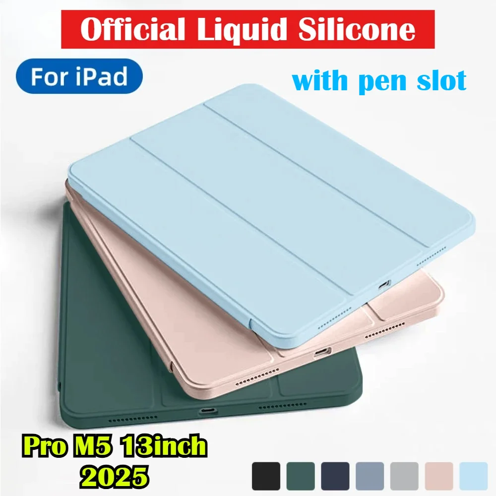 

2025 New Case for Ipad Pro M5 13 11 Air 7th Generation A16 11th 10th 10.2 " Mini7 Air6/5/4 Pro 12.9 M3 M4 M2 with Pen Slot Funda