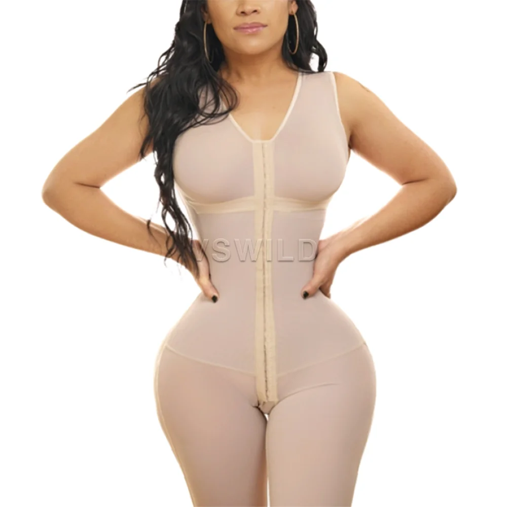 

Women Breathable Shapewear Strong 3 Level Clasp Bodysuit Weight Loss Fajas Colombianas Full Body Shaper Tummy Control