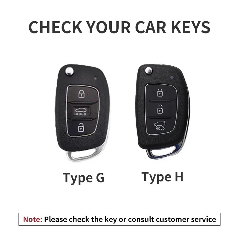 Leather Car Flip Key Case Cover for Hyundai Grand I10 2023 I20 I30 IX35 IX45 HB20 Elantra Solaris Sonata Santa Fe Sport Tucson