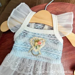 Vestido de verano transpirable para gatos y perros, malla ligera